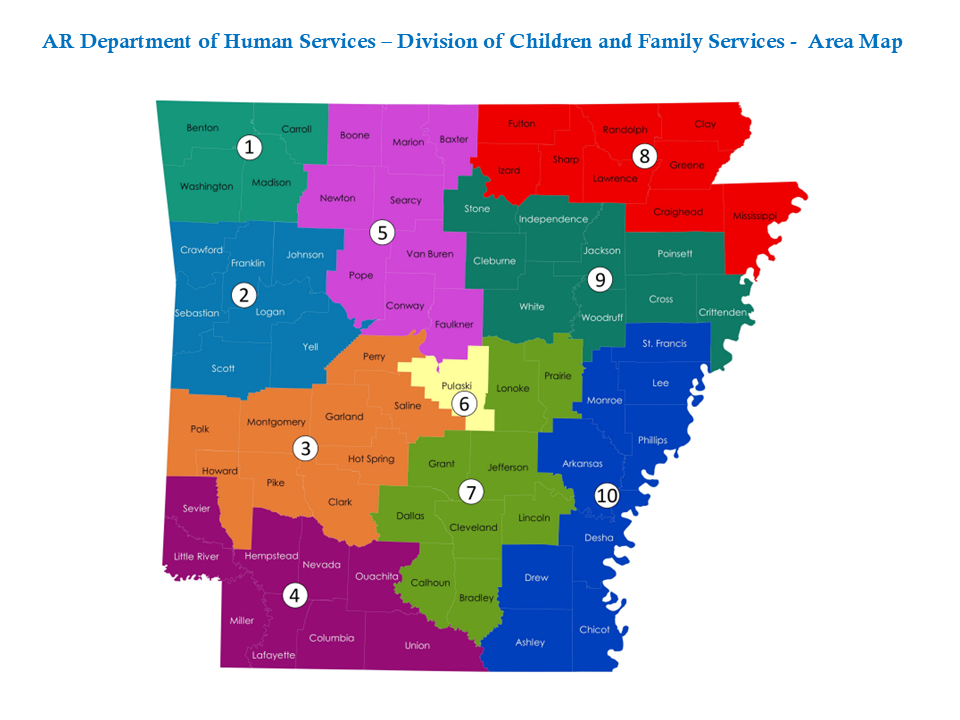 DCFS Area Map